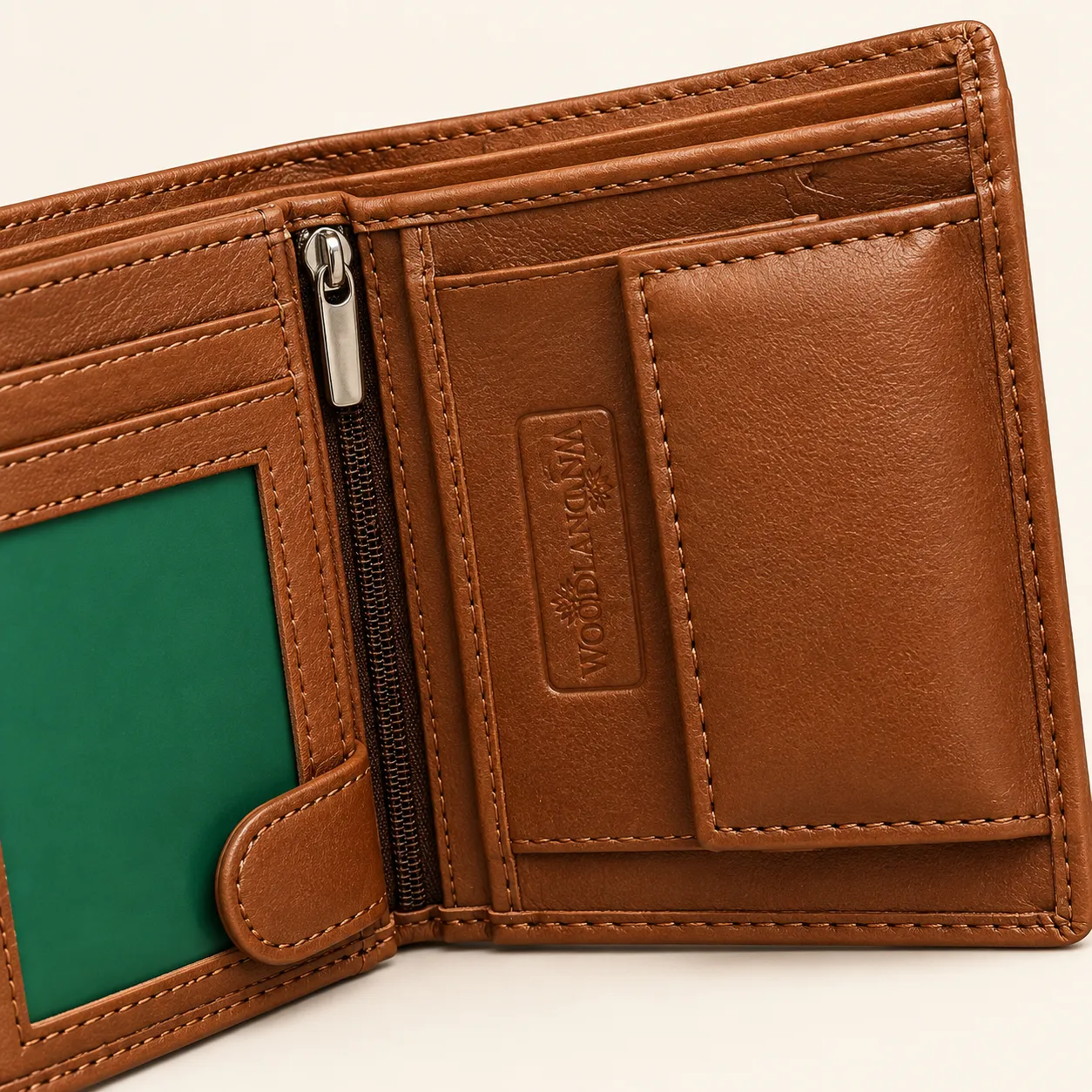 Woodland Multi-Flap Vertical Leather Wallet - view 4